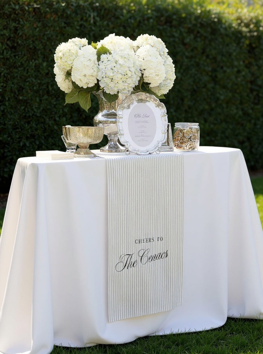 Personalized Striped Wedding Welcome Banner