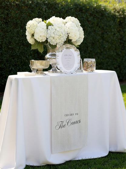 Personalized Striped Wedding Welcome Banner
