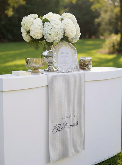 Personalized Striped Wedding Welcome Banner