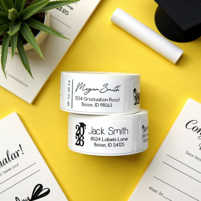 2026 Graduation Address Labels – Personalized Return Address Stickers
