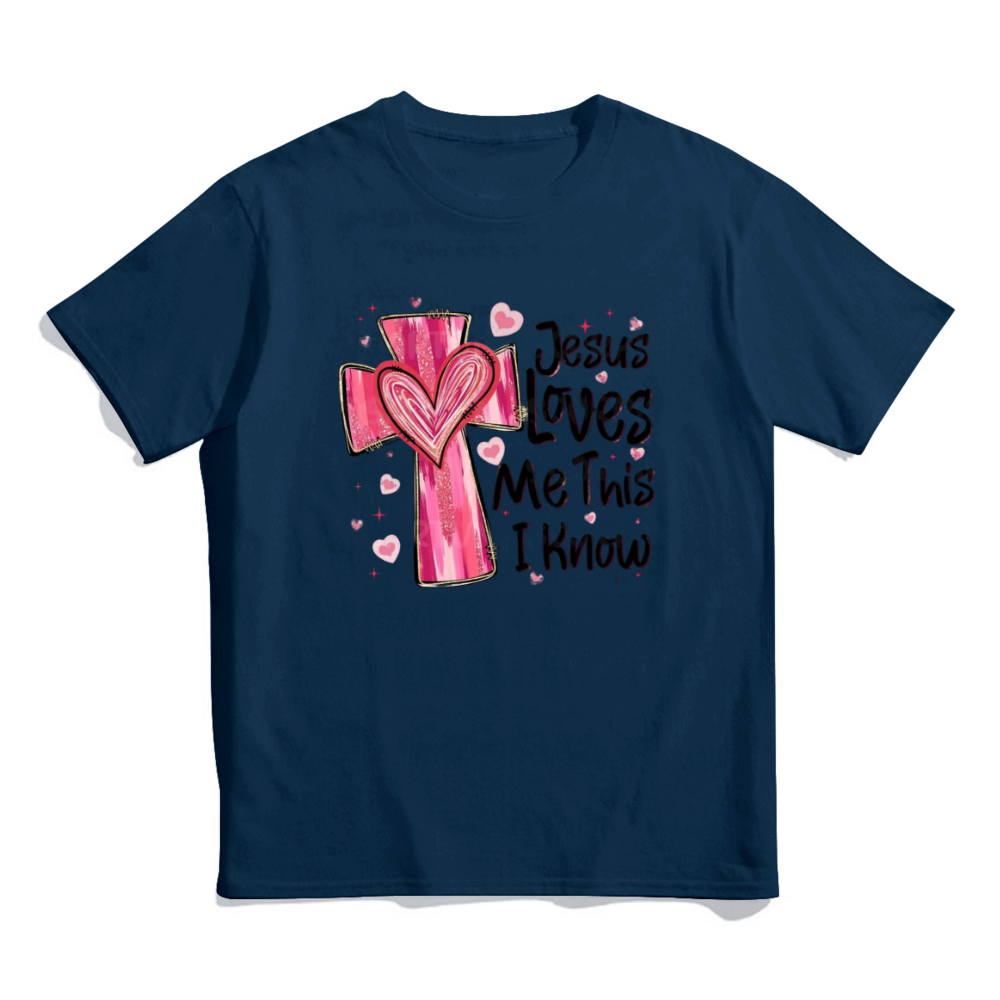T-shirt unisexe Jésus m'aime - Cadeau Saint Valentin