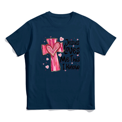 T-shirt unisexe Jésus m'aime - Cadeau Saint Valentin
