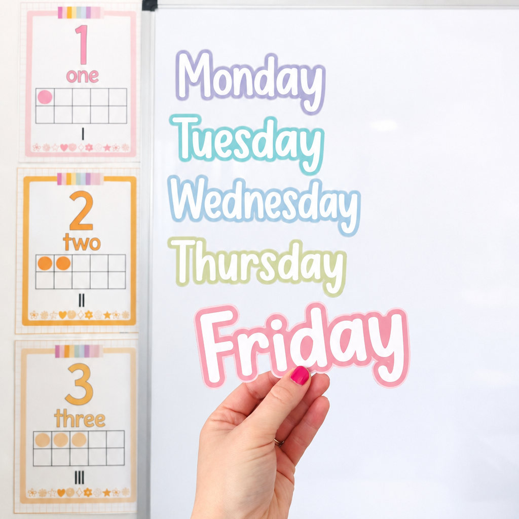 Classroom Whiteboard Magnets Set – Standard Teacher Organization Collection