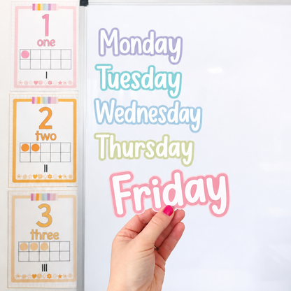 Classroom Whiteboard Magnets Set – Standard Teacher Organization Collection