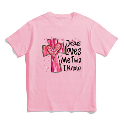 T-shirt unisexe Jésus m'aime - Cadeau Saint Valentin