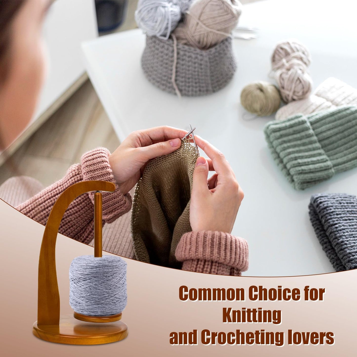 Custom Magnetic Yarn Ball Holder | Rotating Yarn Feeder for Knitters