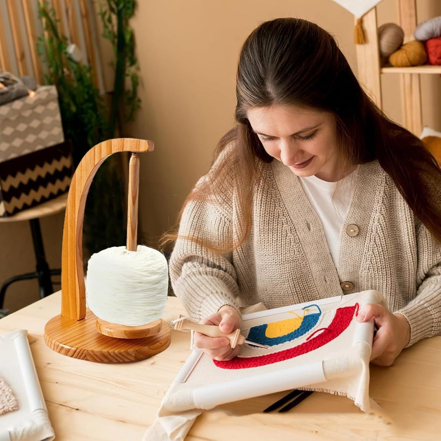 Custom Magnetic Yarn Ball Holder | Rotating Yarn Feeder for Knitters
