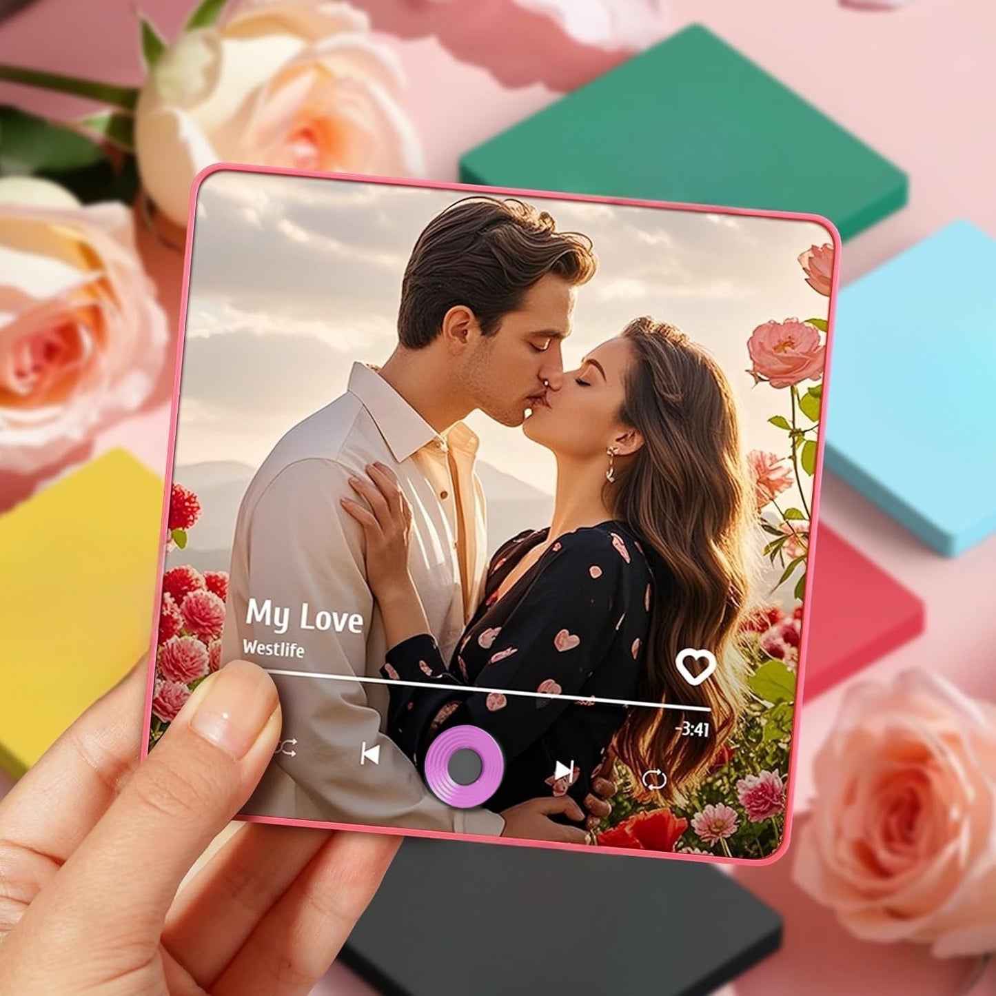 Custom Music Photo Magnet – Bluetooth/MP3 Plaque Gift