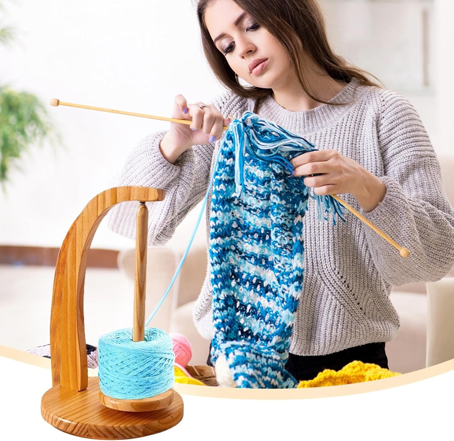 Custom Magnetic Yarn Ball Holder | Rotating Yarn Feeder for Knitters
