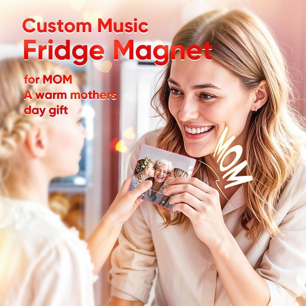 Custom Music Photo Magnet – Bluetooth/MP3 Plaque Gift