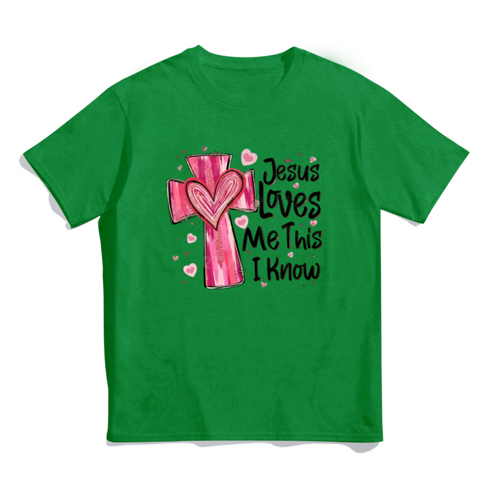 T-shirt unisexe Jésus m'aime - Cadeau Saint Valentin