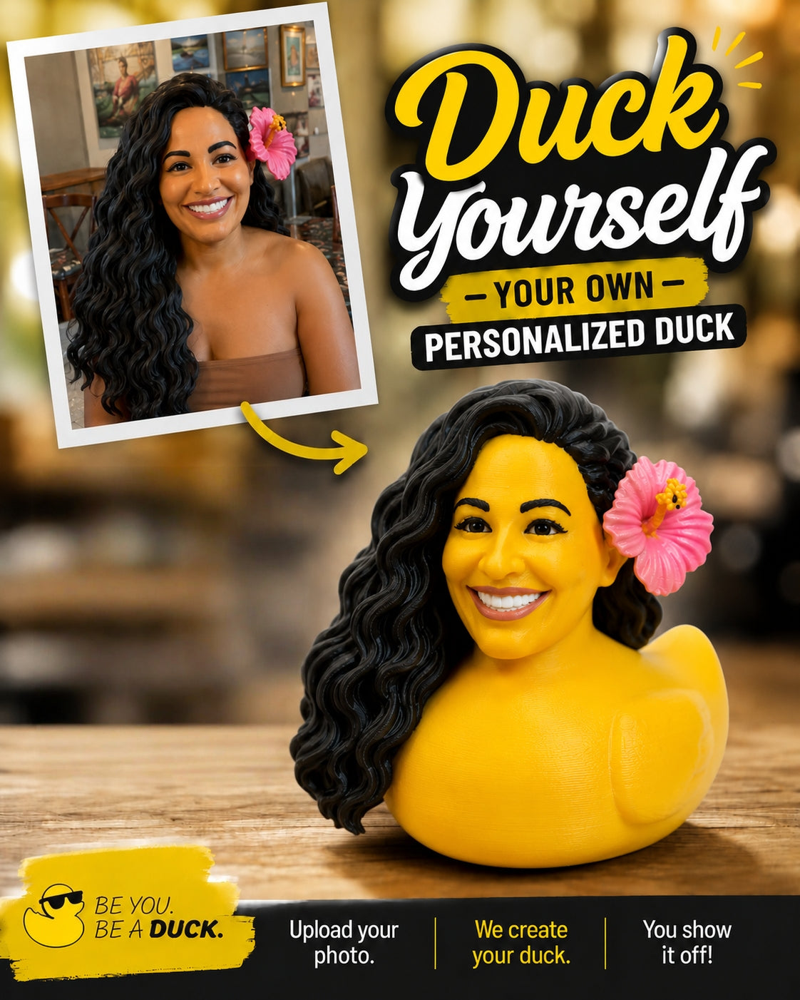 Personalized Custom Duck Figure from Your Photo | Duck Yourself