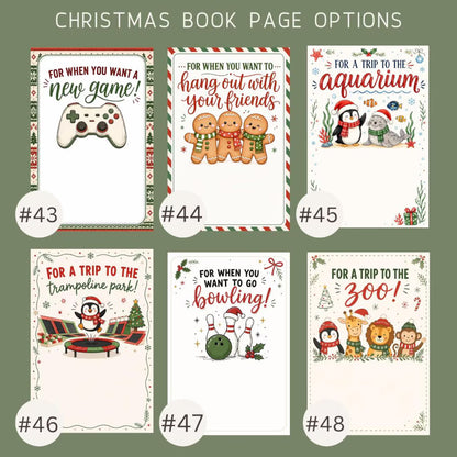 Personalized Christmas Gift Card Book – Custom Gift Card Holder