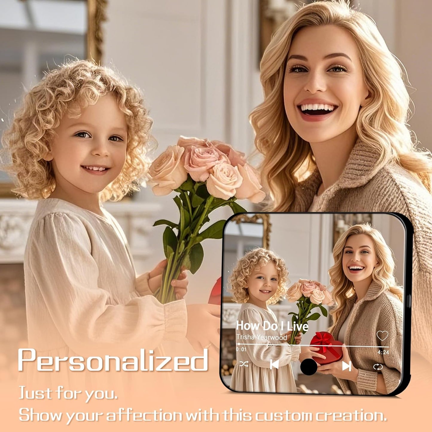 Custom Music Photo Magnet – Bluetooth/MP3 Plaque Gift
