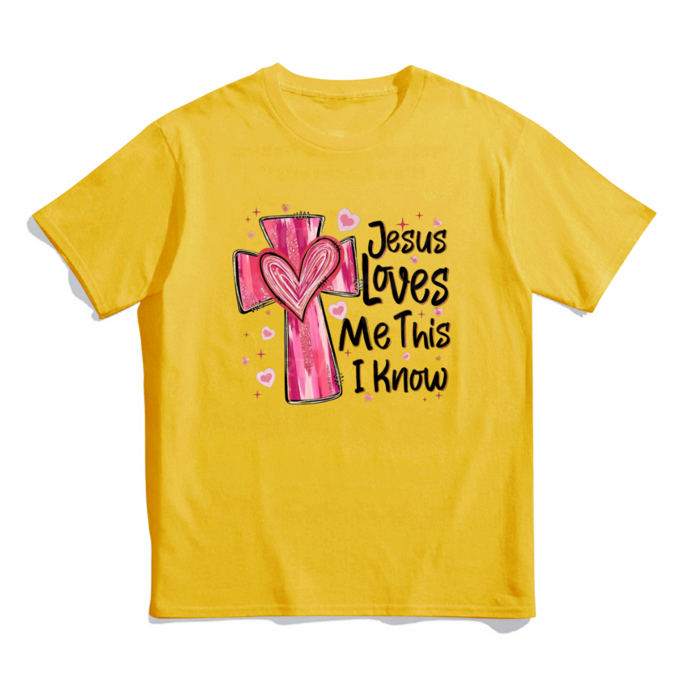 T-shirt unisexe Jésus m'aime - Cadeau Saint Valentin
