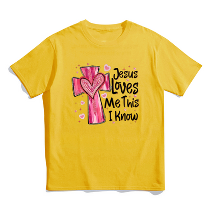 T-shirt unisexe Jésus m'aime - Cadeau Saint Valentin