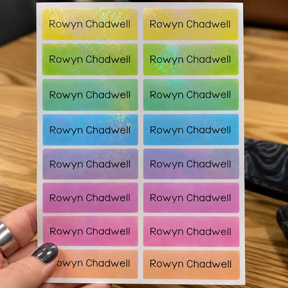 Personalized Waterproof Name Labels for Kids | School & Daycare Stickers  2 Sheets