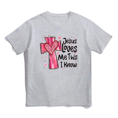 T-shirt unisexe Jésus m'aime - Cadeau Saint Valentin