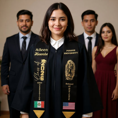 Personalized Mexican Graduation Stole – Name, School, Class of 2026