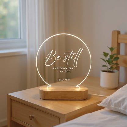 Custom Bible Verse Night Light – Personalized Christian LED Lamp
