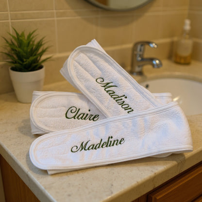Personalized Embroidered Spa Headband | Face Wash Wrap