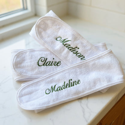 Personalized Embroidered Spa Headband | Face Wash Wrap