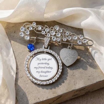 Personalized Bridal Bouquet Charm Something Blue Wedding Gift