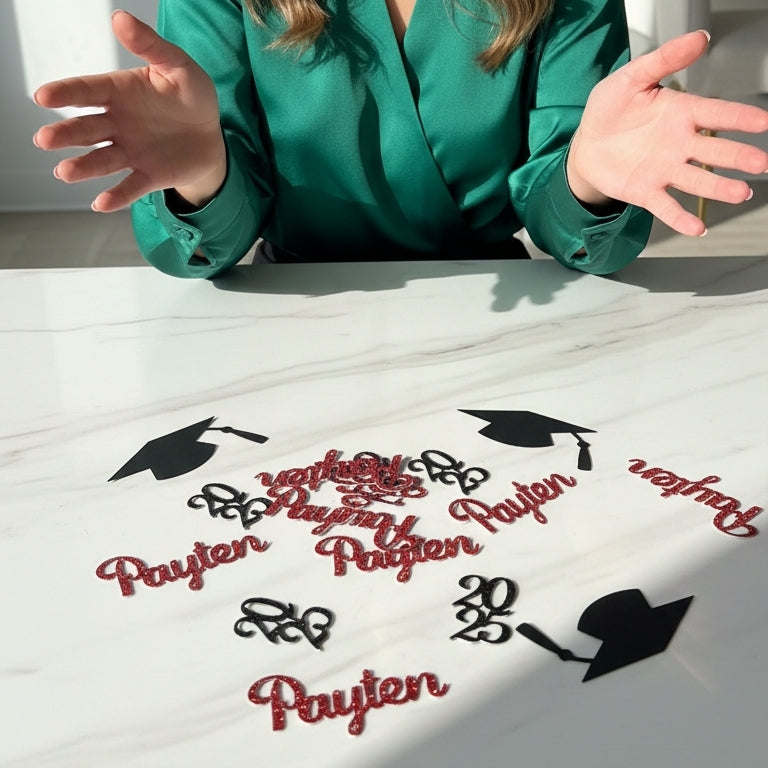 Graduation Confetti – Personalized Name & Year, Color
