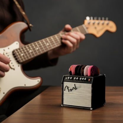 Custom Name Mini Guitar Amp Pick Holder – Classic Amp Style, 8 Pick Organizer