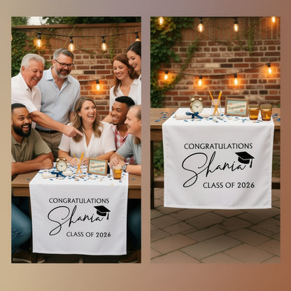 Personalized Graduation Table Runner | Class of 2026 Banner