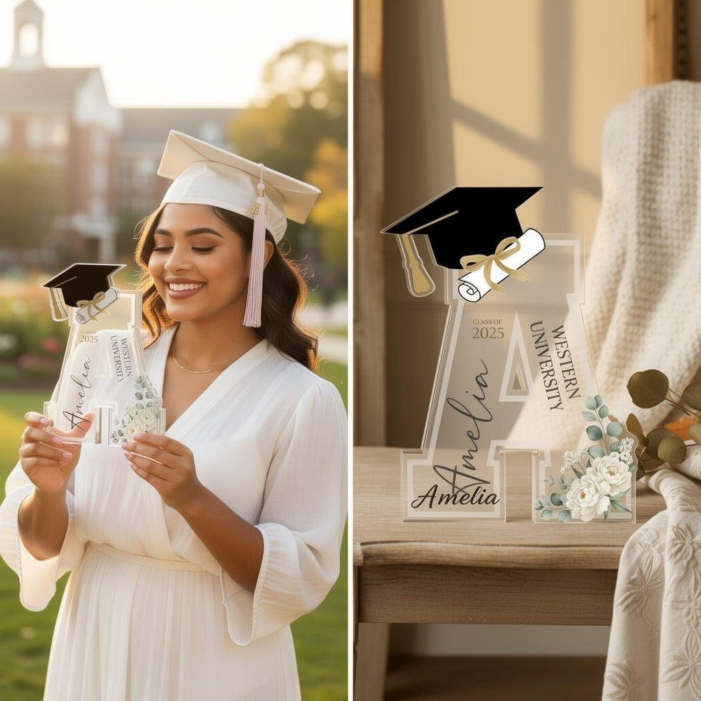 Personalized Graduation Acrylic Stand | Class of 2026 Gift