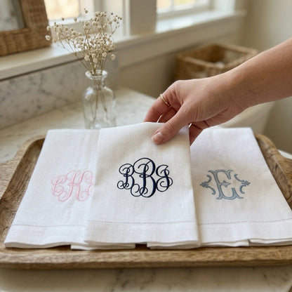 Monogram Hand Towel | Custom Embroidered Guest Towel Hostess gift
