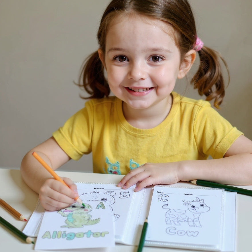 Personalized Baby’s First ABC Coloring Book Keepsake Activity