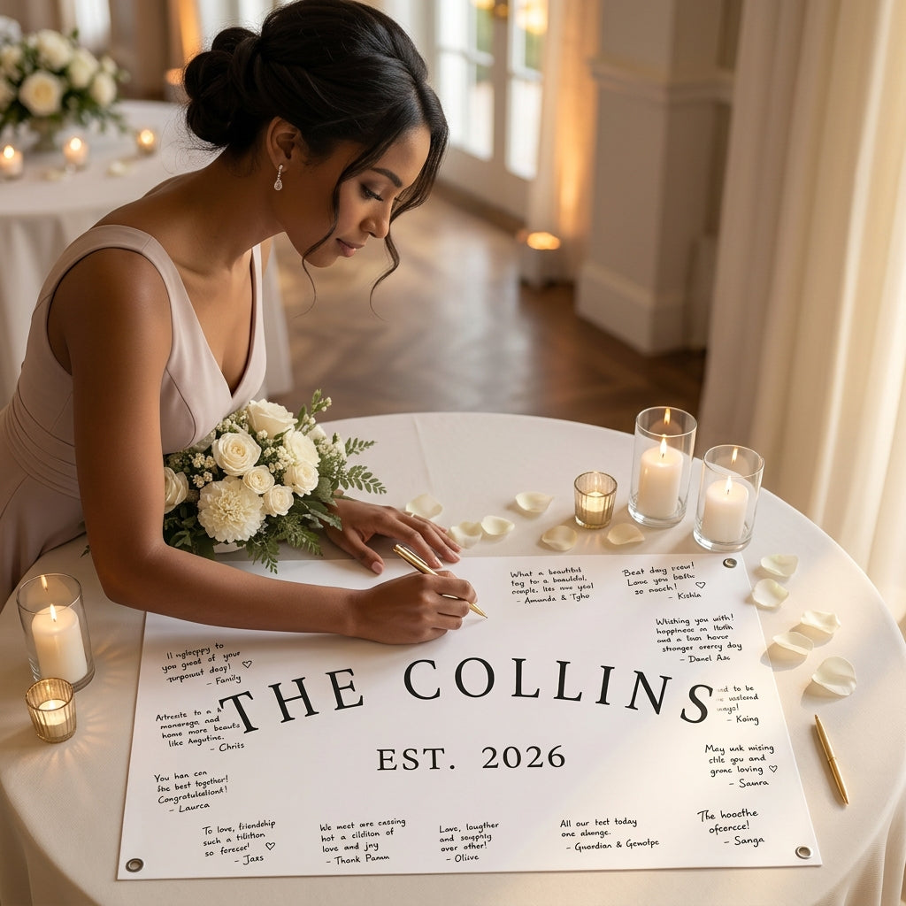 Personalized Wedding Canvas Banner | Custom Last Name Sign