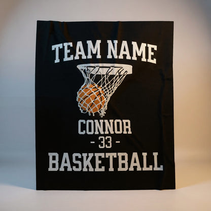 Personalisierte Basketballdecke – Geschenk mit individuellem Teamnamen