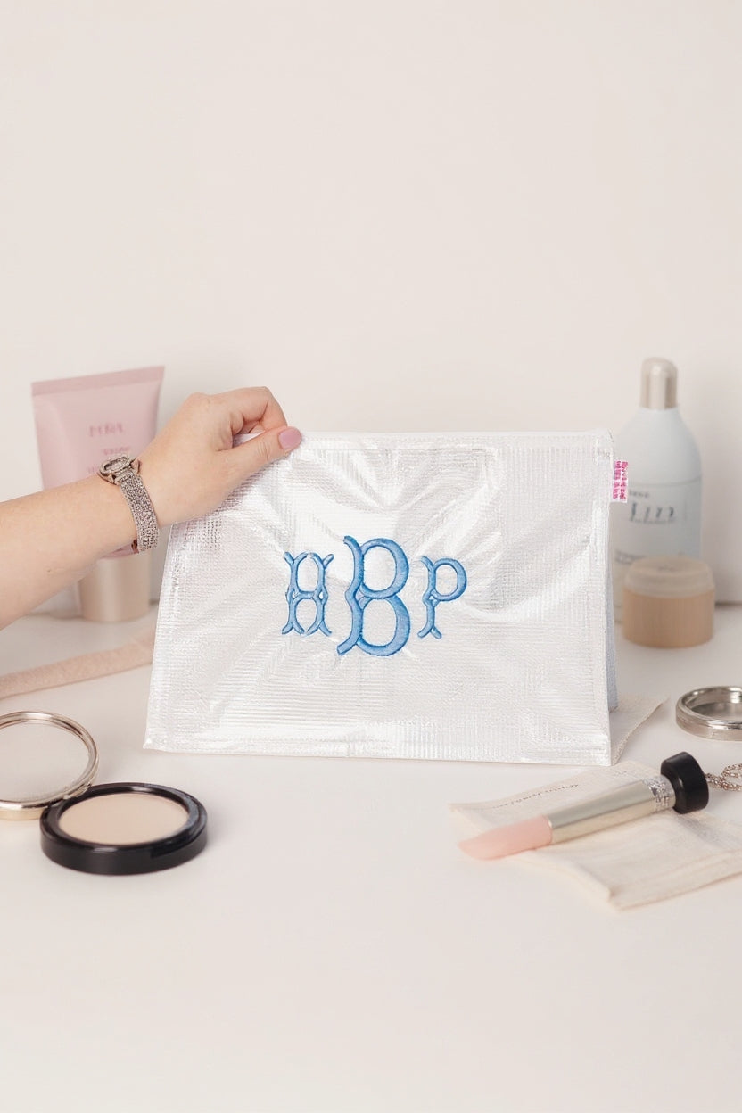 Bestickte Pooltasche | Personalisierte Nass-/Trockentasche mit Reißverschluss