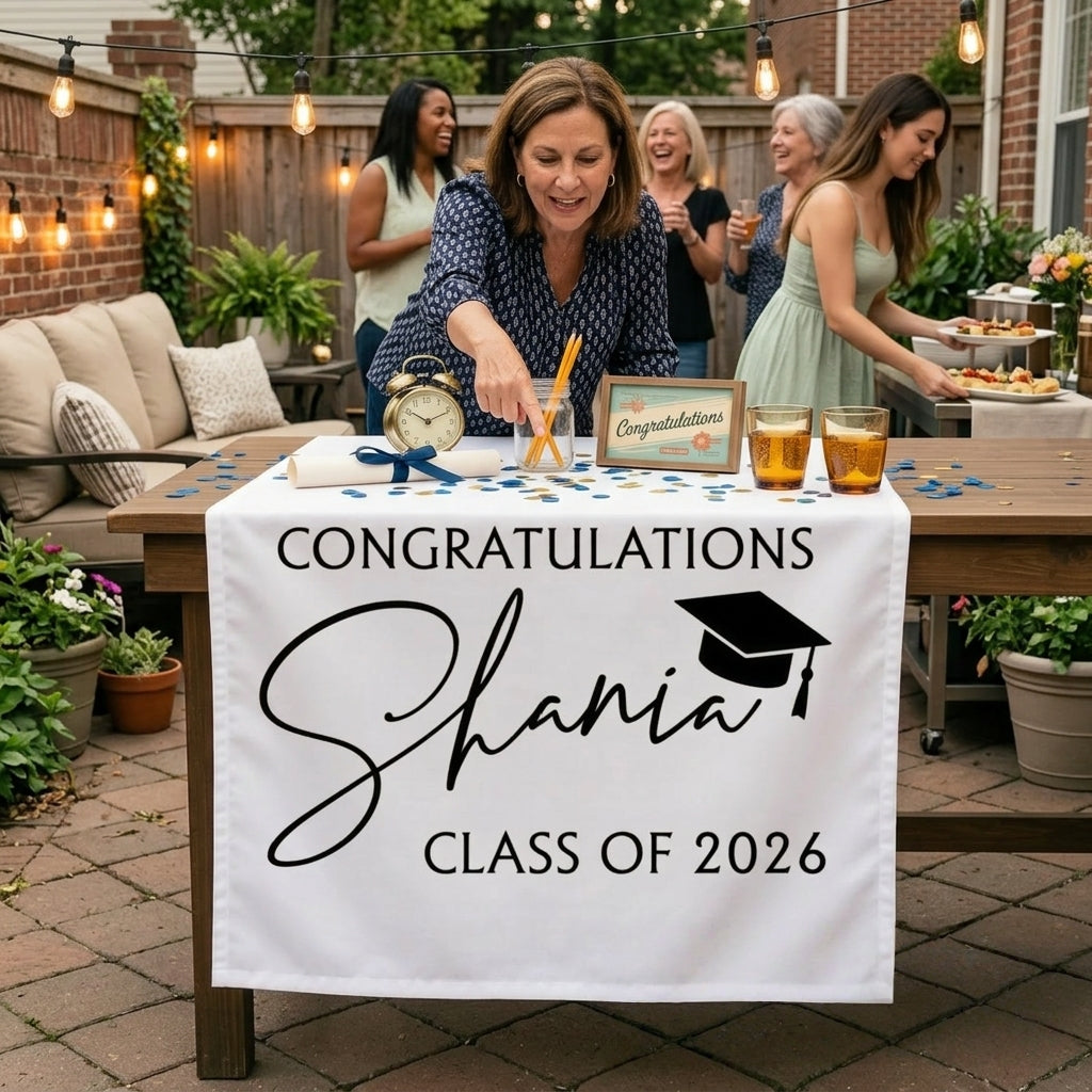 Personalized Graduation Table Runner | Class of 2026 Banner