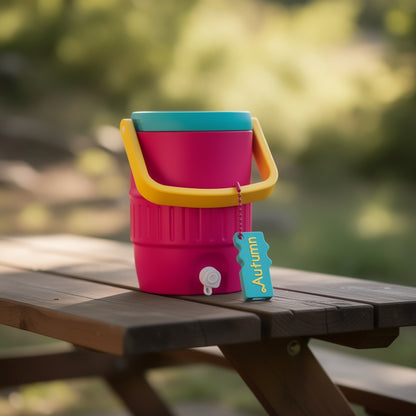 Mini Cooler Can Holder Set with Custom Name Opener Chain