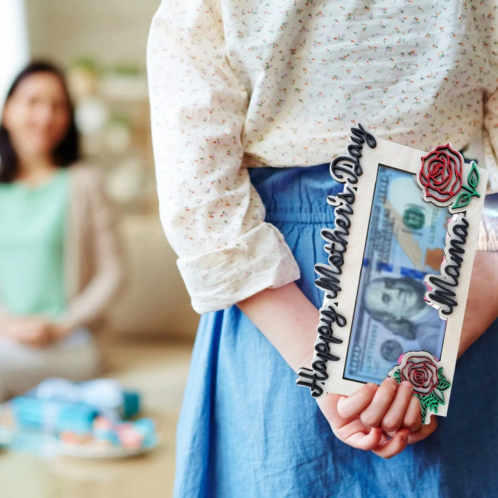 Wooden Rose Envelope Money Holder - Perfect Mother’s Day Gift 🌹💖