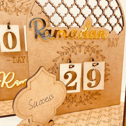 DIY Wooden Ramadan Countdown Calendar – Rustic Decor for Ramadan & Eid