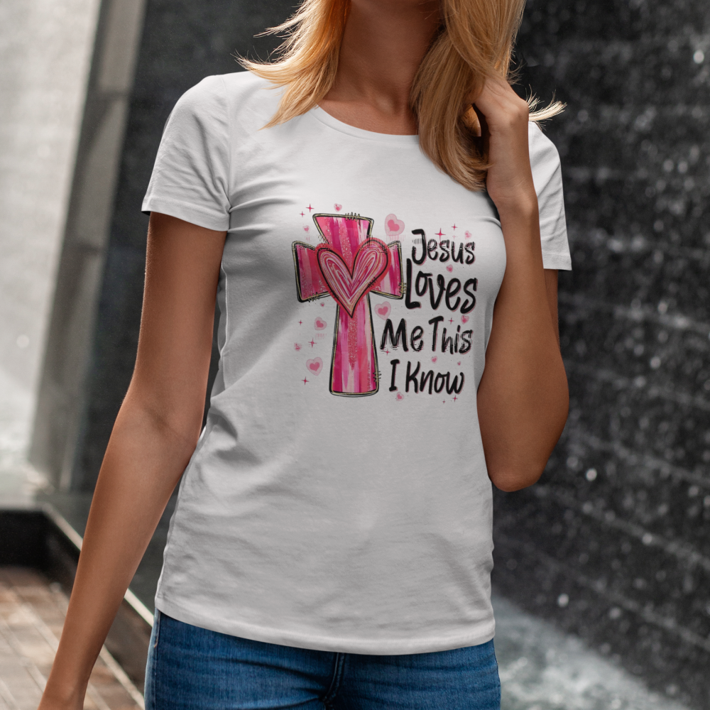 T-shirt unisexe Jésus m'aime - Cadeau Saint Valentin