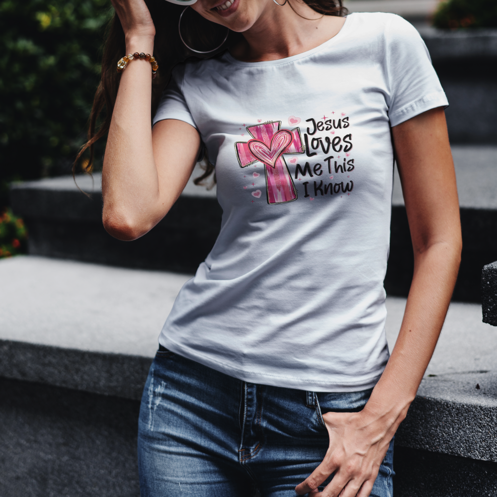 T-shirt unisexe Jésus m'aime - Cadeau Saint Valentin