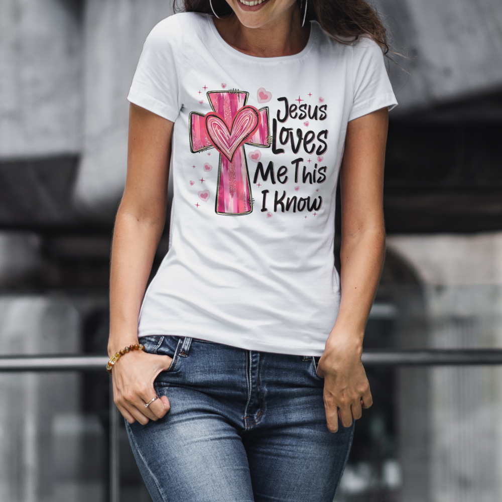 T-shirt unisexe Jésus m'aime - Cadeau Saint Valentin
