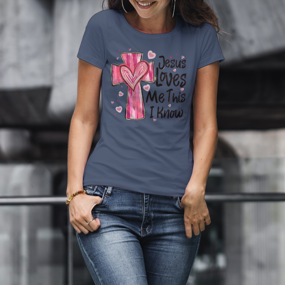 T-shirt unisexe Jésus m'aime - Cadeau Saint Valentin