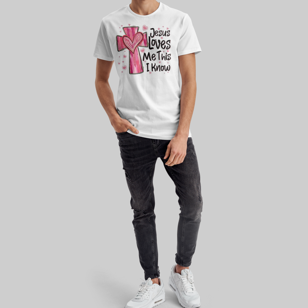 T-shirt unisexe Jésus m'aime - Cadeau Saint Valentin