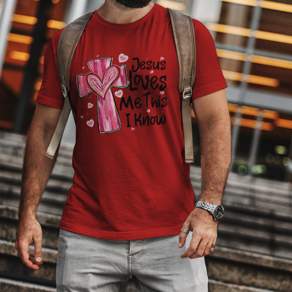 T-shirt unisexe Jésus m'aime - Cadeau Saint Valentin