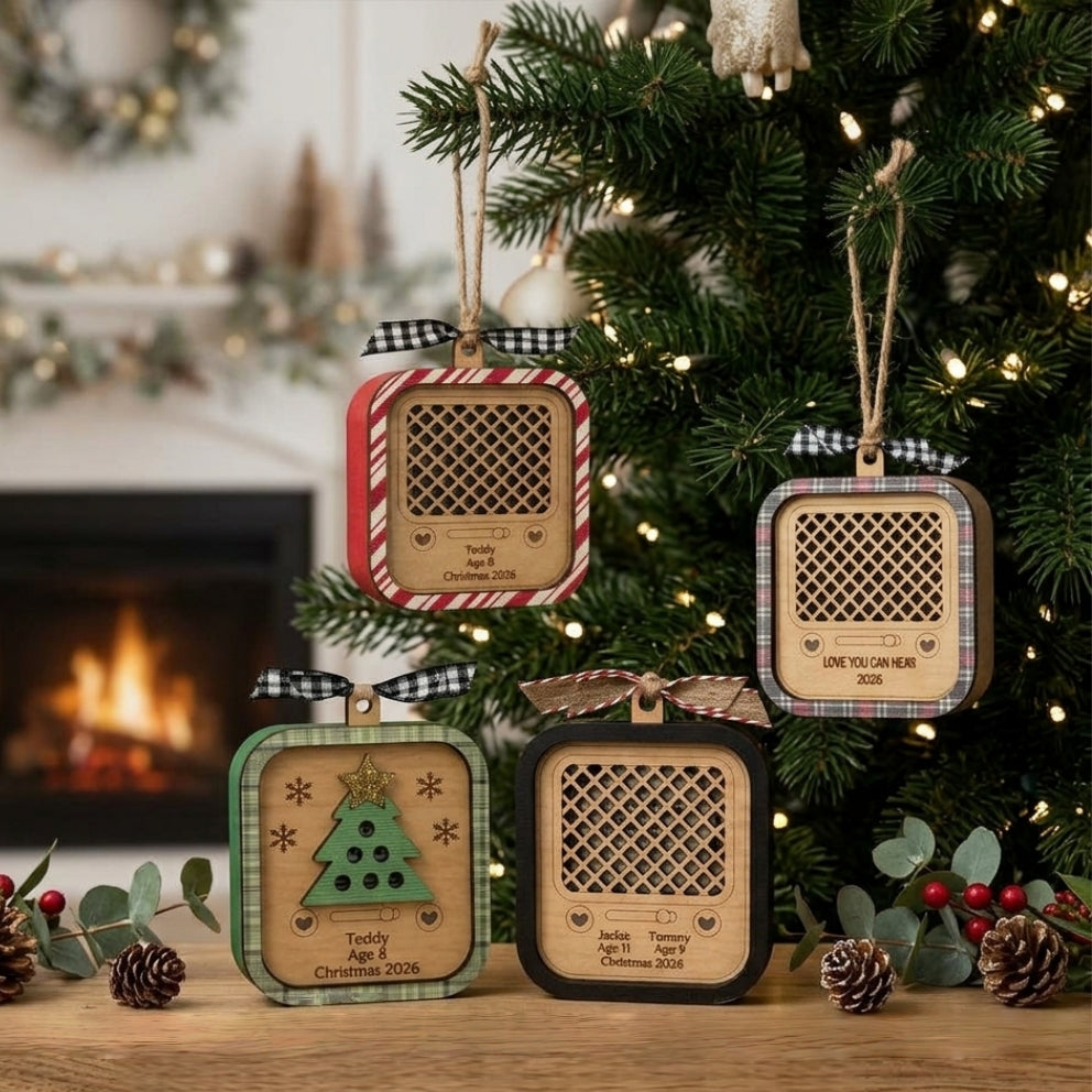 Personalized Voice Recording Christmas Ornament – Custom Keepsake