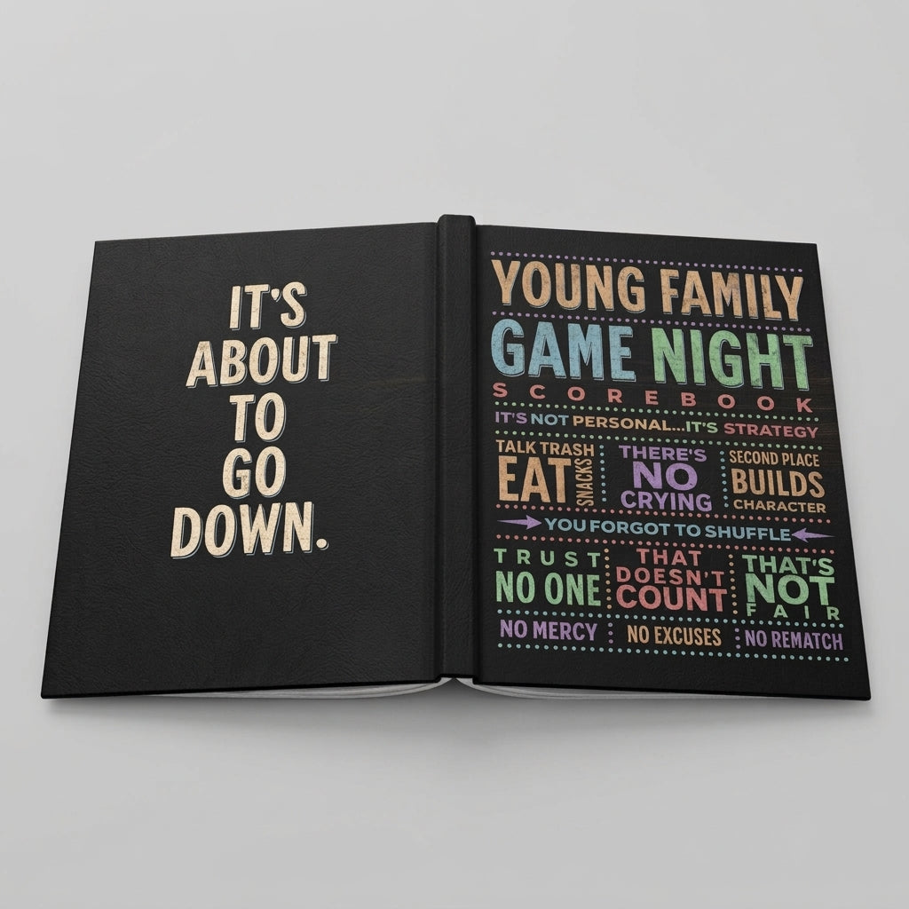 Personalized Family Game Night Scorebook, Custom Family Game Log, Board Game Lover Gift