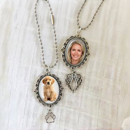 Personalized Memorial Car Charm | Photo Rearview Mirror Keepsake