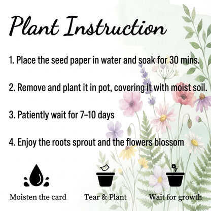 Personalized 2027 Plantable Flower Seed Paper Calendar with Wooden Stand